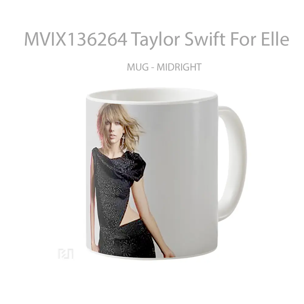 Mug Taylor Swift For Elle Gelas Selebriti - All-side / Desain