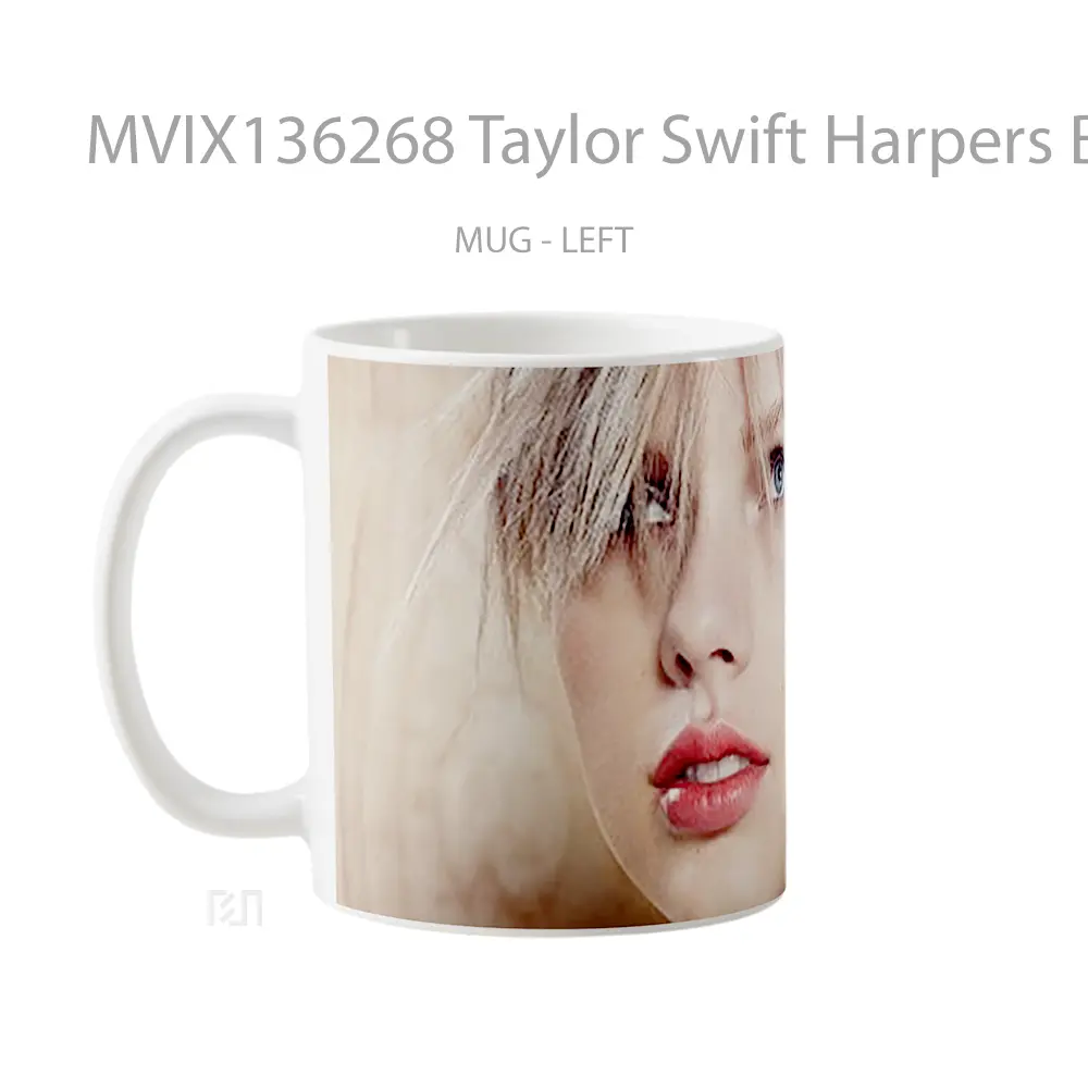 Mug Taylor Swift Harpers Bazaar Gelas Selebriti - All-side / Desain