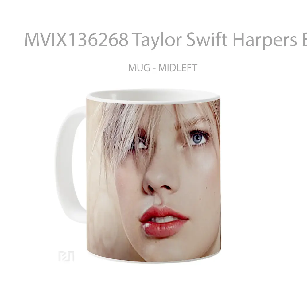 Mug Taylor Swift Harpers Bazaar Gelas Selebriti - All-side / Desain