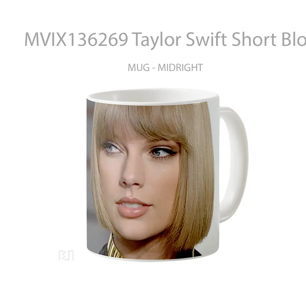 Mug Taylor Swift Short Blond Hair Gelas Selebriti - All-side / Desain