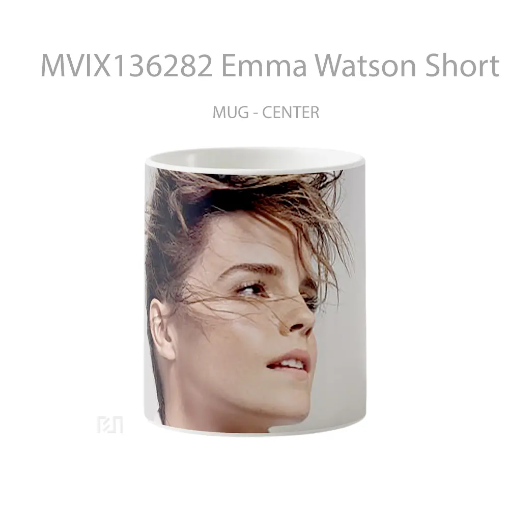 Mug Emma Watson Short Hair Gelas Selebriti