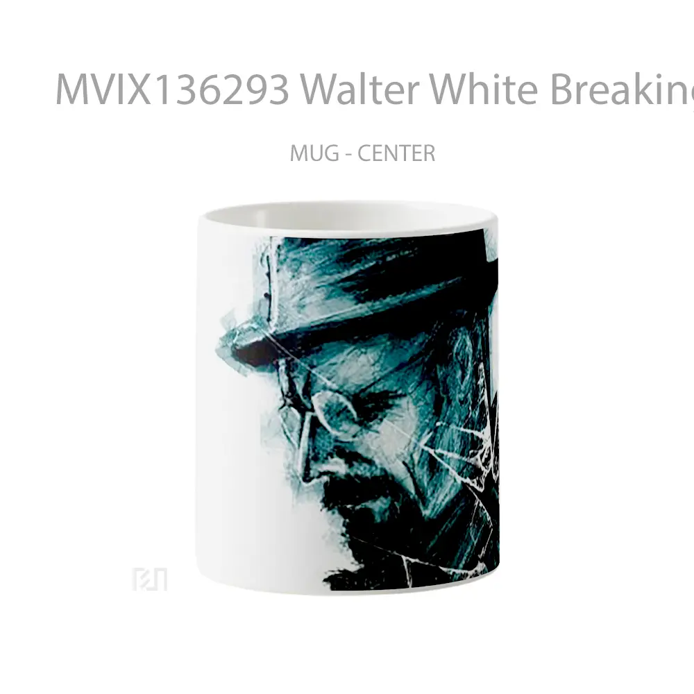 Mug Walter White Breaking Bad Fanart Painting Gelas Seni Modern