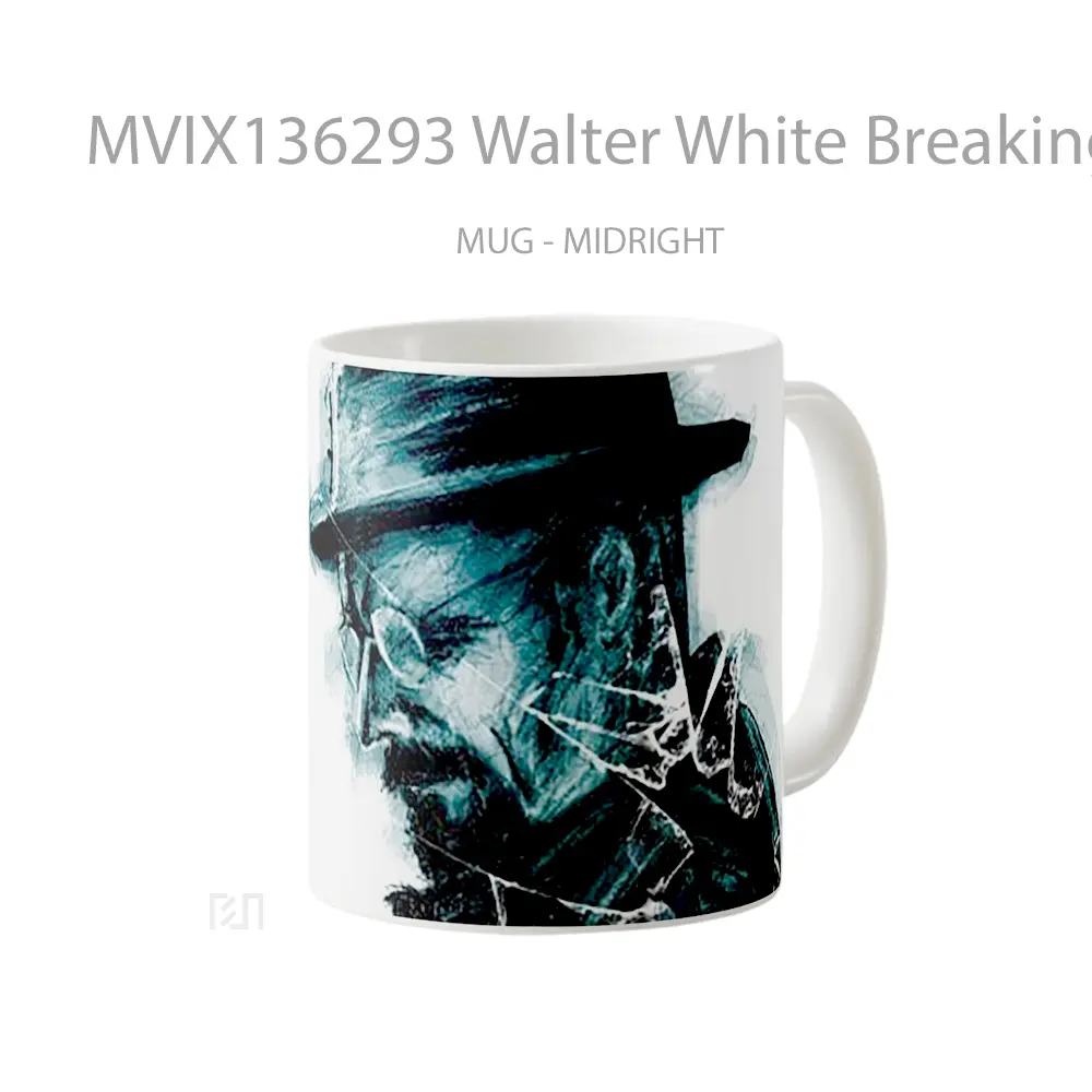 Mug Walter White Breaking Bad Fanart Painting Gelas Seni Modern - All-side / Desain