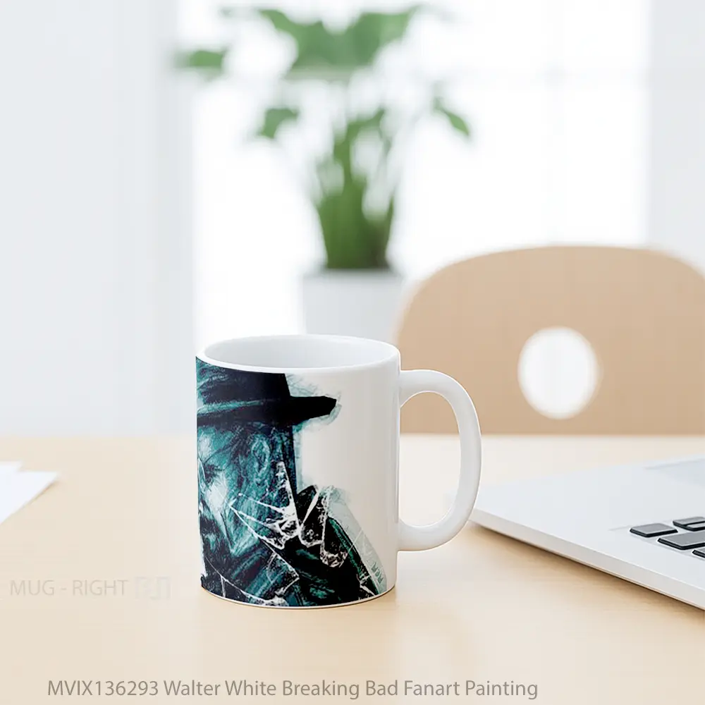 Mug Walter White Breaking Bad Fanart Painting Gelas Seni Modern - All-side / Desain