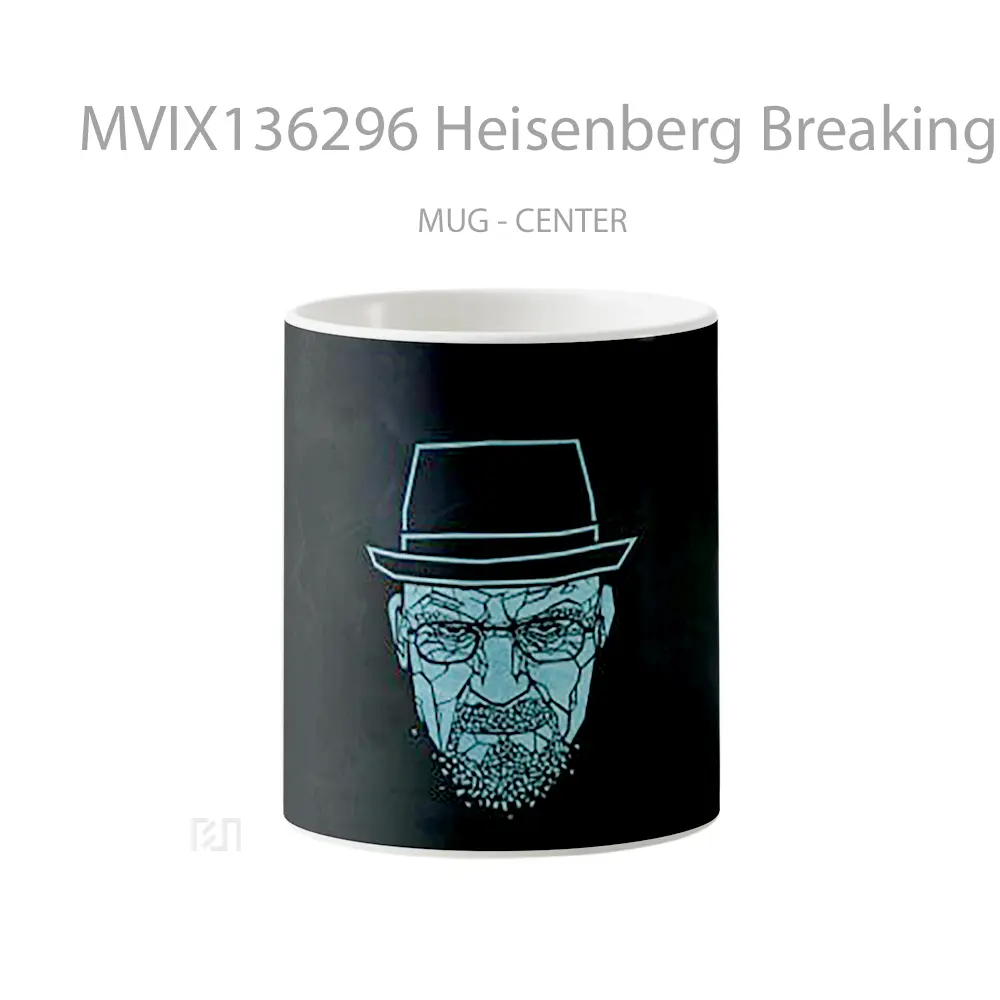 Mug Heisenberg Breaking Bad Minimalist Gelas Seni Modern