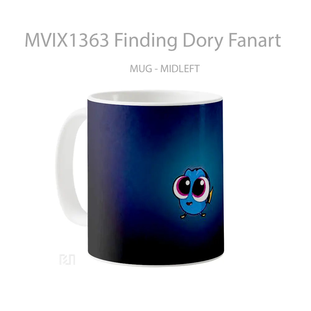 Mug Finding Dory Fanart Gelas Keramik Unik - All-side / Desain