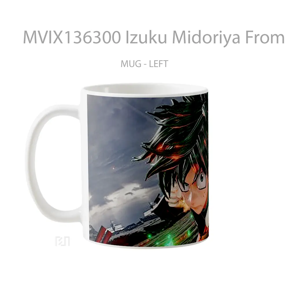 Mug Izuku Midoriya From My Hero Academia In Jump Force V1 Cangkir Anime - All-side / Desain