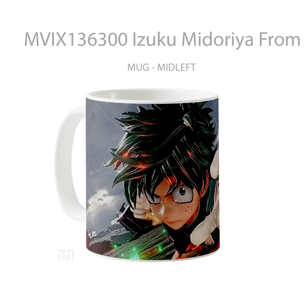 Mug Izuku Midoriya From My Hero Academia In Jump Force V1 Cangkir Anime - All-side / Desain