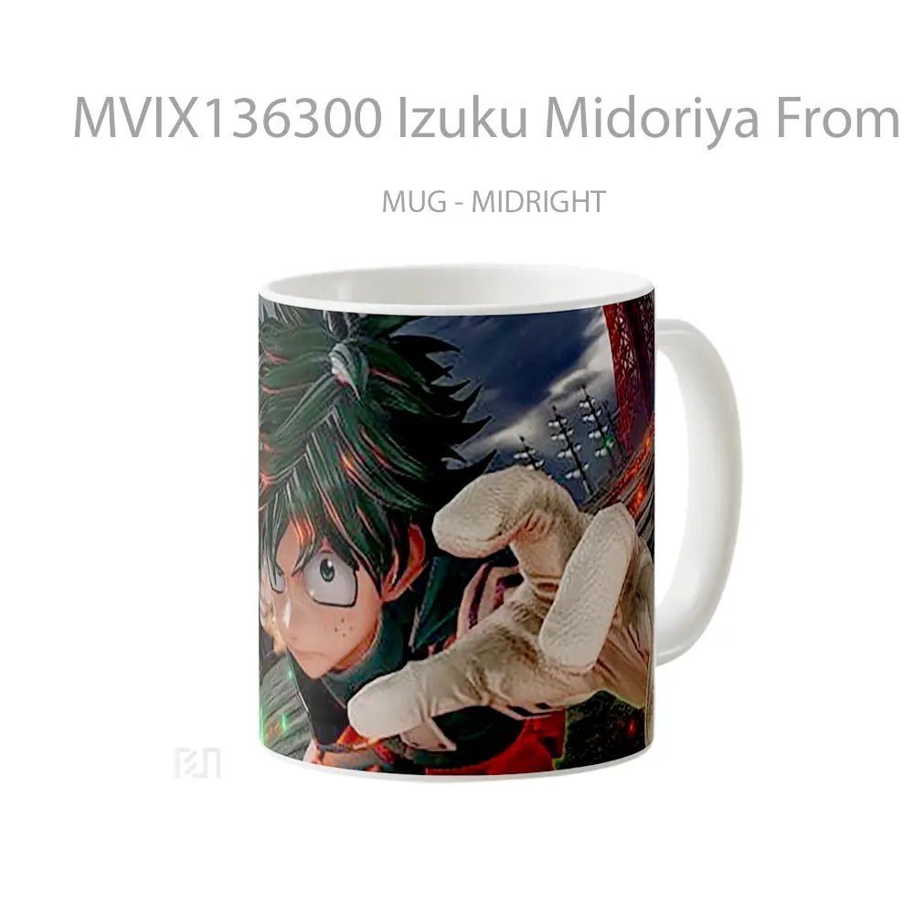 Mug Izuku Midoriya From My Hero Academia In Jump Force V1 Cangkir Anime - All-side / Desain
