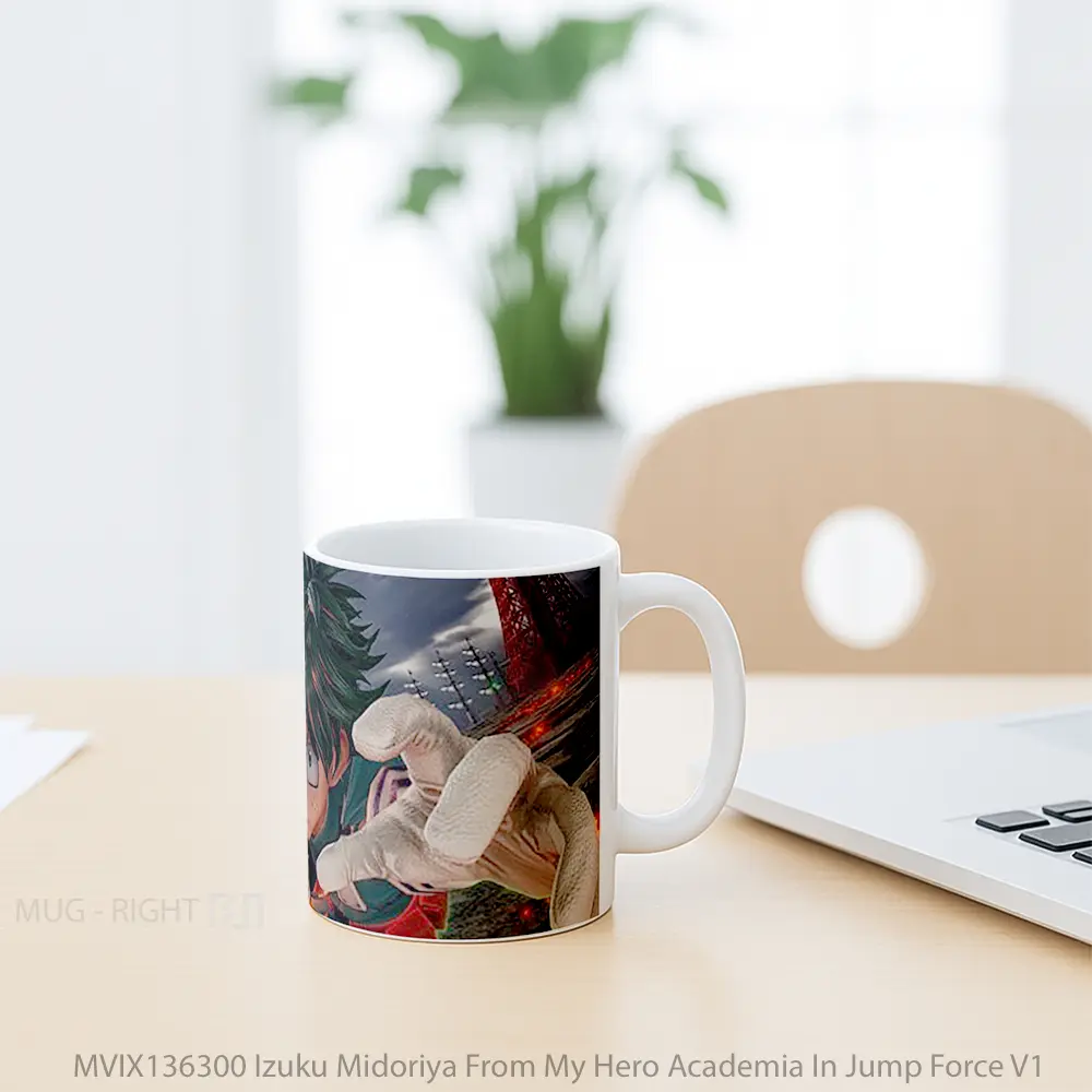 Mug Izuku Midoriya From My Hero Academia In Jump Force V1 Cangkir Anime - All-side / Desain