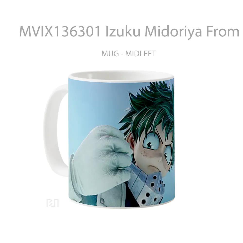 Mug Izuku Midoriya From My Hero Academia In Jump Force V2 Cangkir Anime - All-side / Desain
