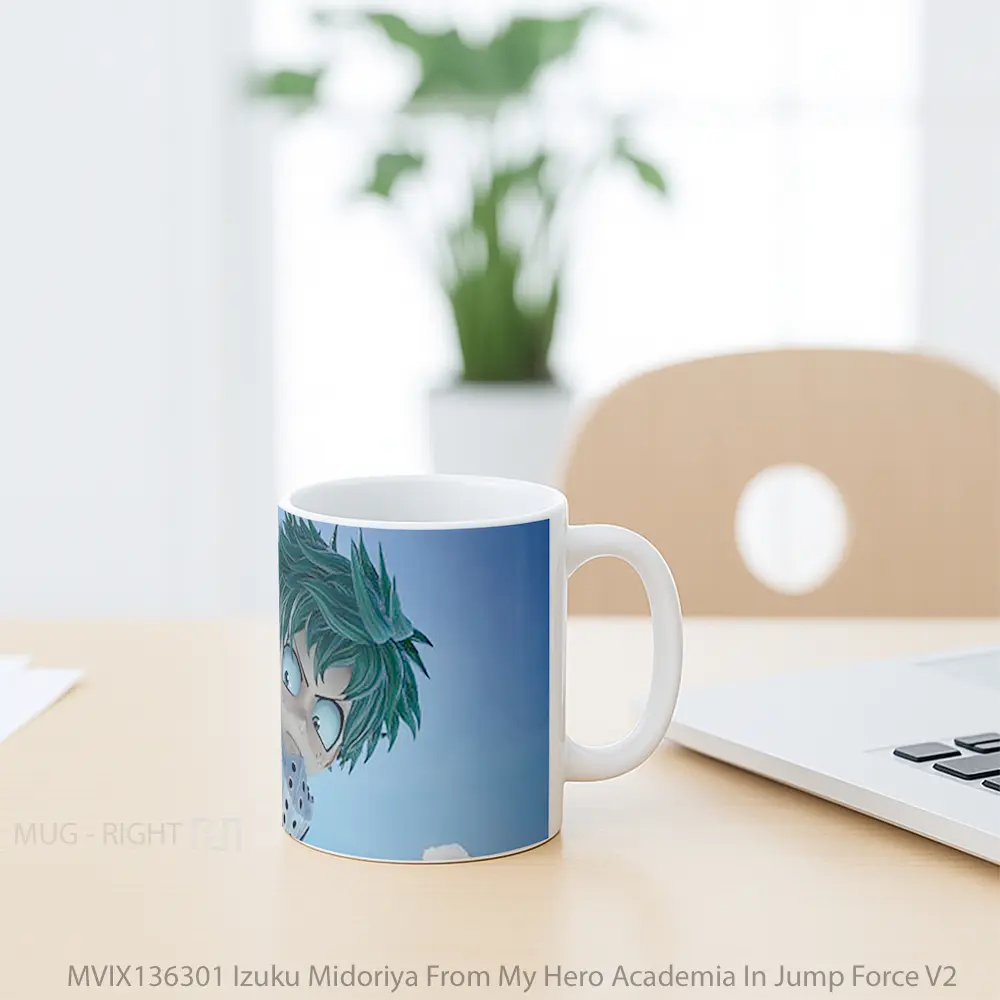 Mug Izuku Midoriya From My Hero Academia In Jump Force V2 Cangkir Anime - All-side / Desain