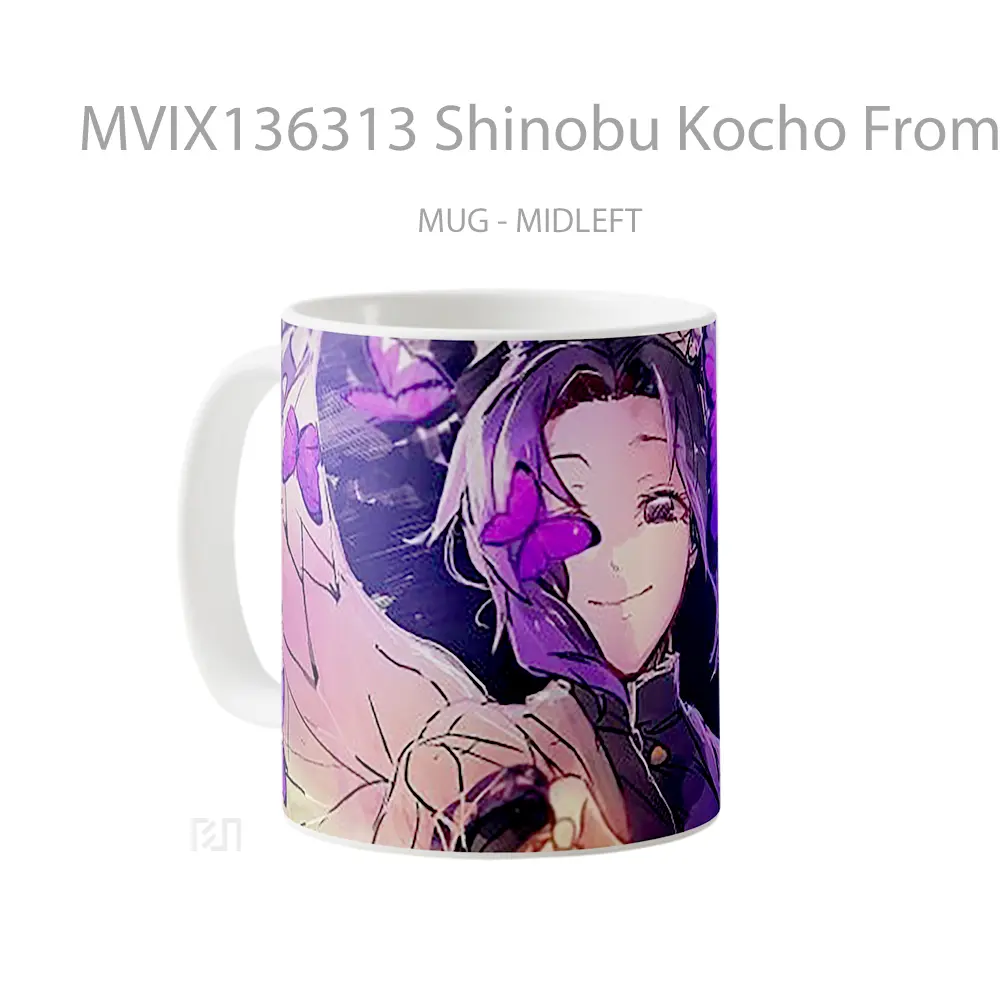 Mug Shinobu Kocho From Kimetsu No Yaiba V4 Cangkir Anime - All-side / Desain