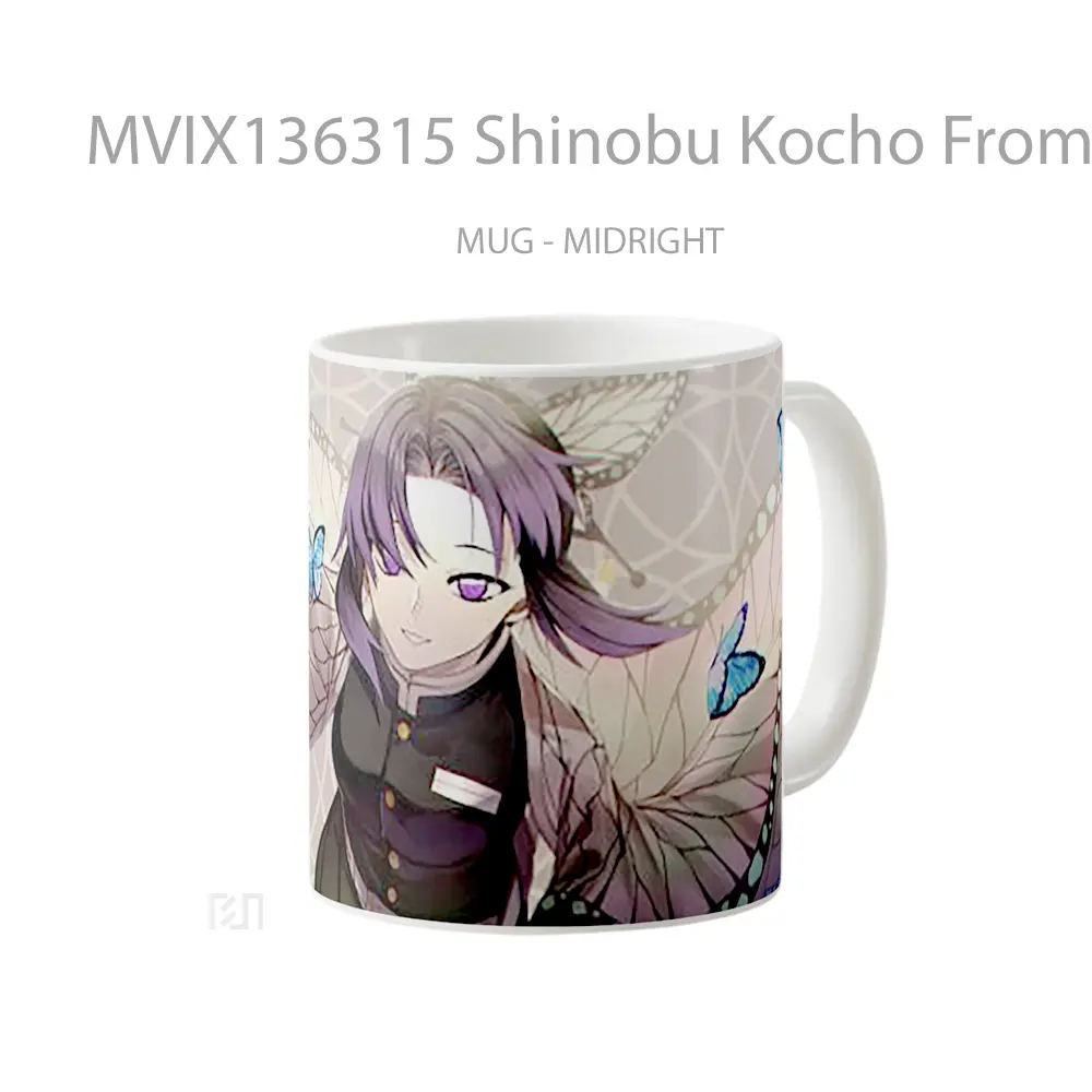 Mug Shinobu Kocho From Kimetsu No Yaiba V6 Cangkir Anime - All-side / Desain