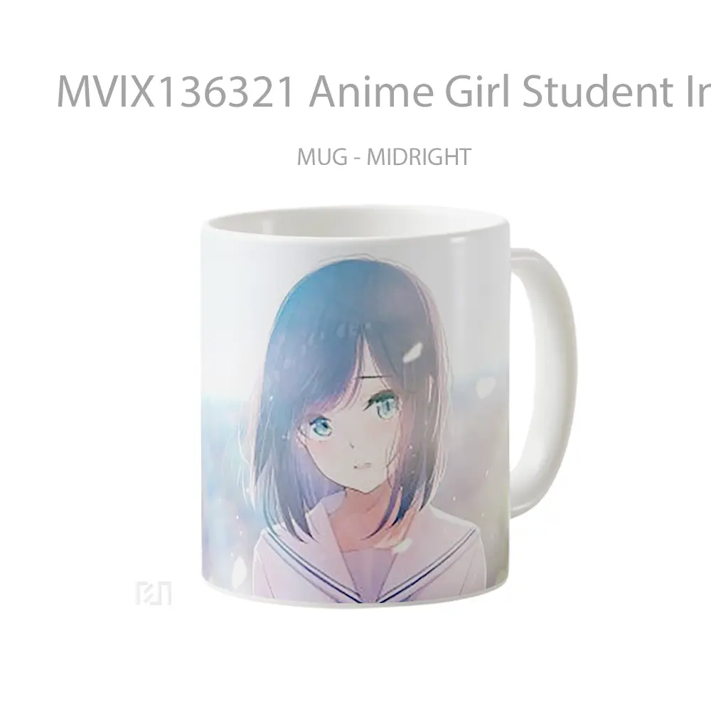 Mug Anime Girl Student In Uniform Cangkir Anime - All-side / Desain