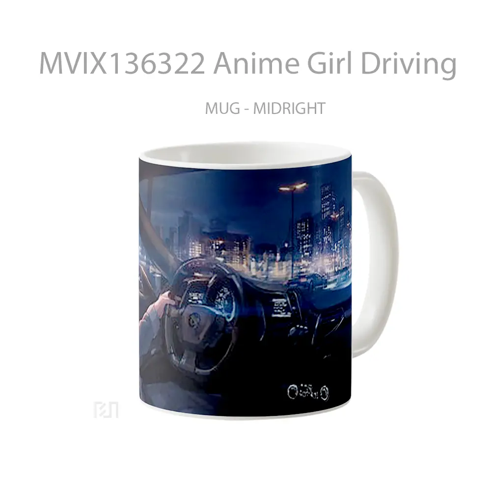 Mug Anime Girl Driving Cangkir Anime - All-side / Desain