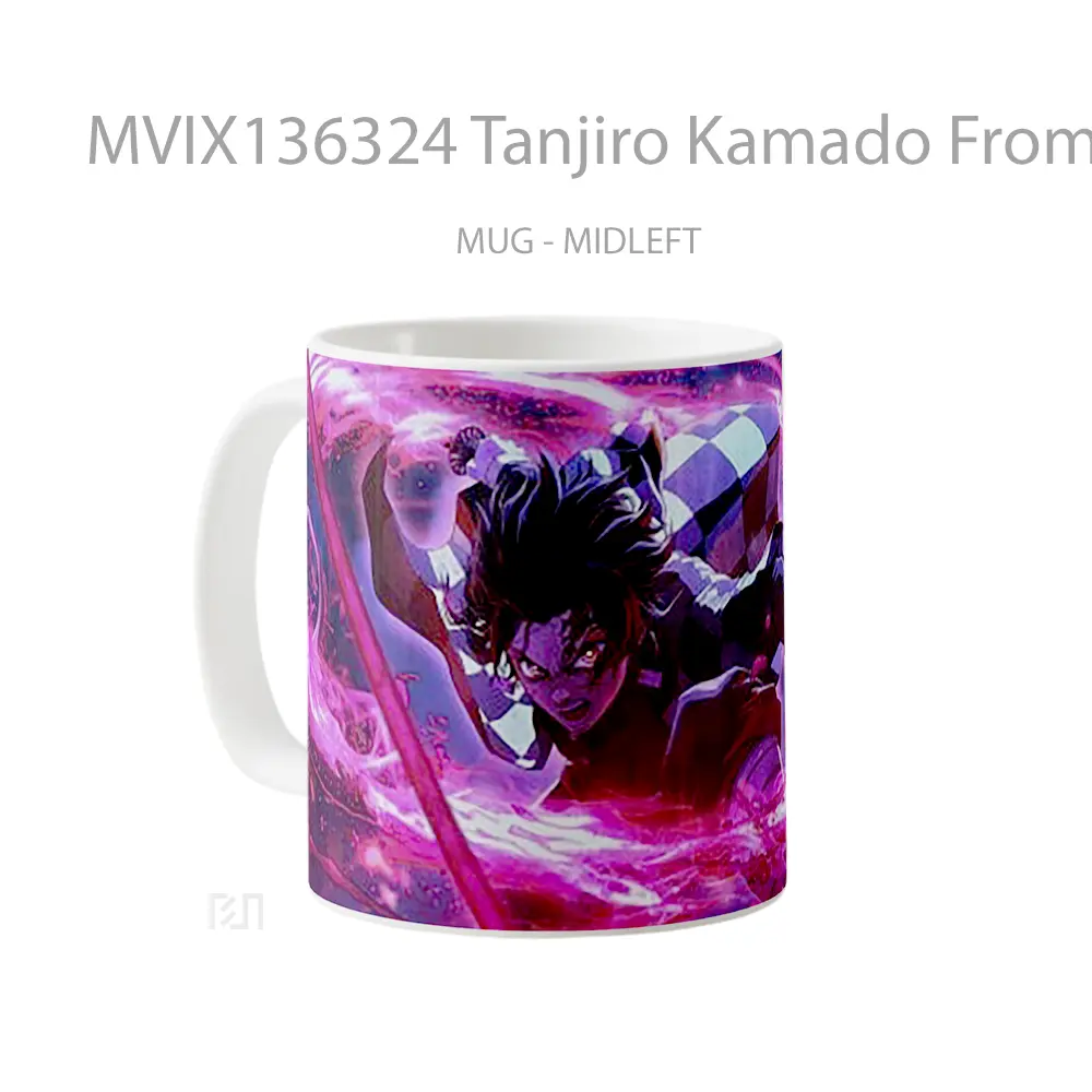 Mug Tanjiro Kamado From Kimetsu No Yaiba V2 Cangkir Anime - All-side / Desain