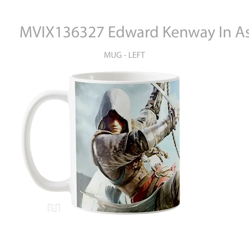 Mug Edward Kenway In Assassin S Creed 4 Gelas Keramik Unik - All-side / Desain