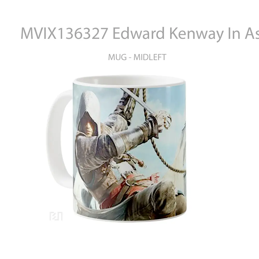 Mug Edward Kenway In Assassin S Creed 4 Gelas Keramik Unik - All-side / Desain