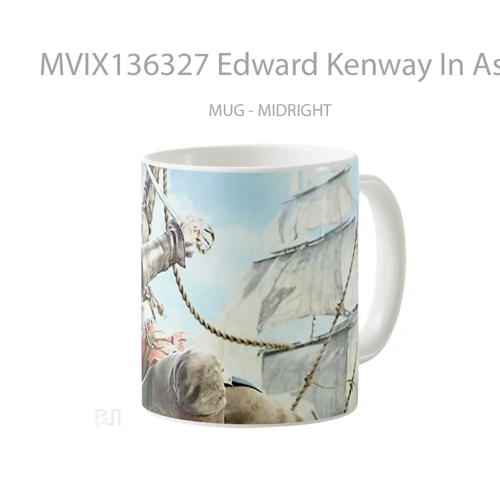 Mug Edward Kenway In Assassin S Creed 4 Gelas Keramik Unik - All-side / Desain