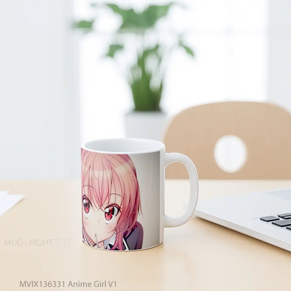 Mug Anime Girl V1 Cangkir Anime - All-side / Desain