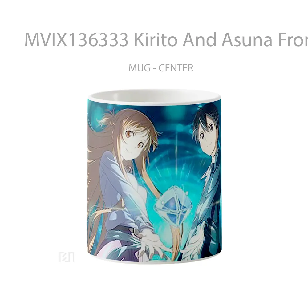 Mug Kirito And Asuna From Sword Art Online Cangkir Anime
