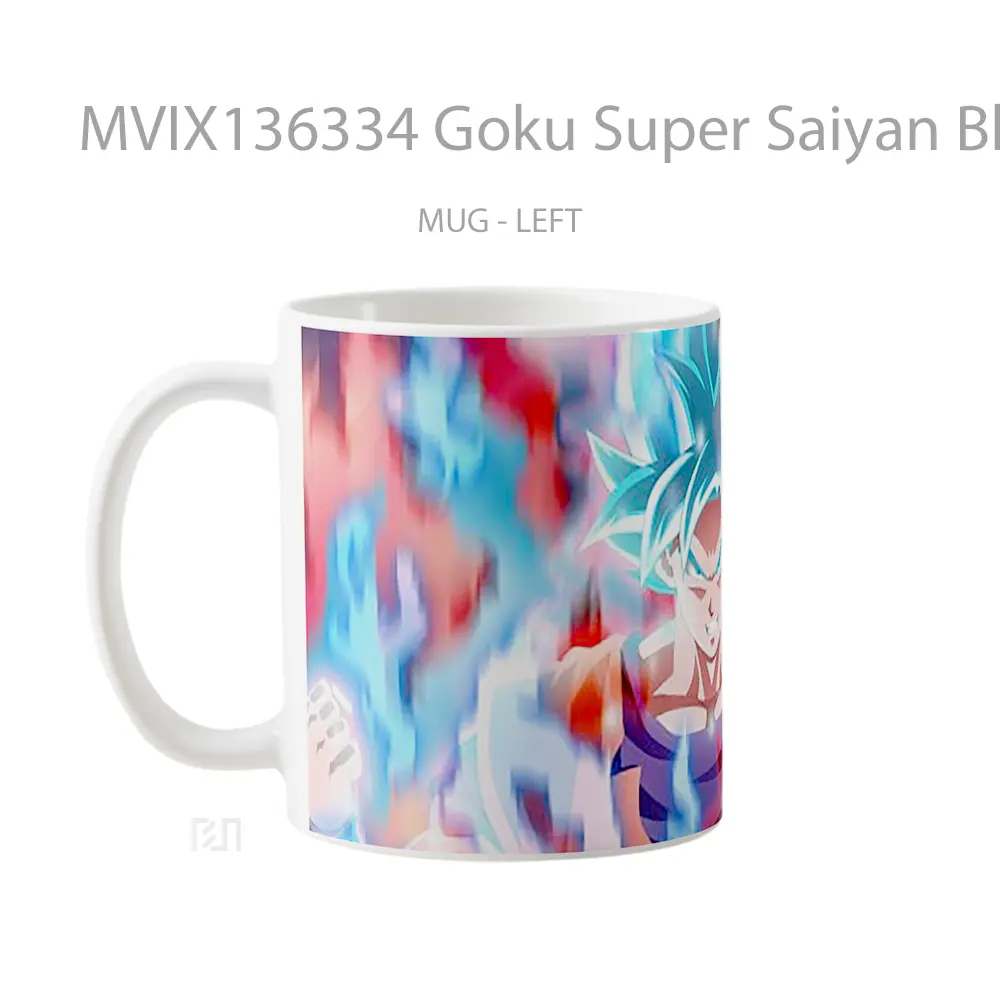 Mug Goku Super Saiyan Blue From Dragon Ball Super V1 Cangkir Anime - All-side / Desain