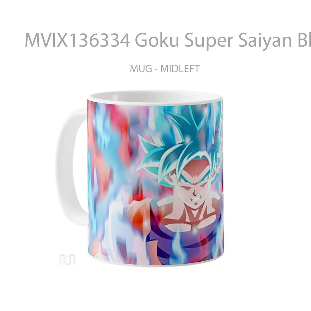Mug Goku Super Saiyan Blue From Dragon Ball Super V1 Cangkir Anime - All-side / Desain