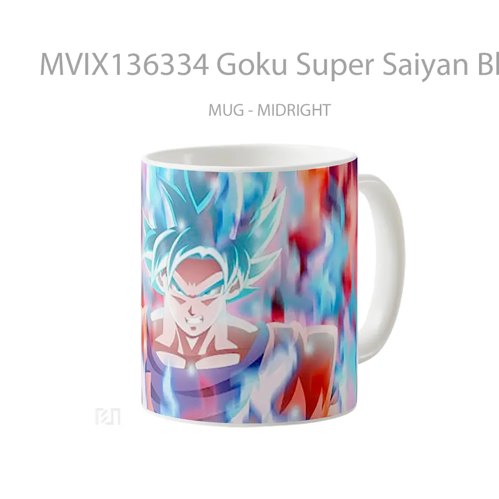 Mug Goku Super Saiyan Blue From Dragon Ball Super V1 Cangkir Anime - All-side / Desain