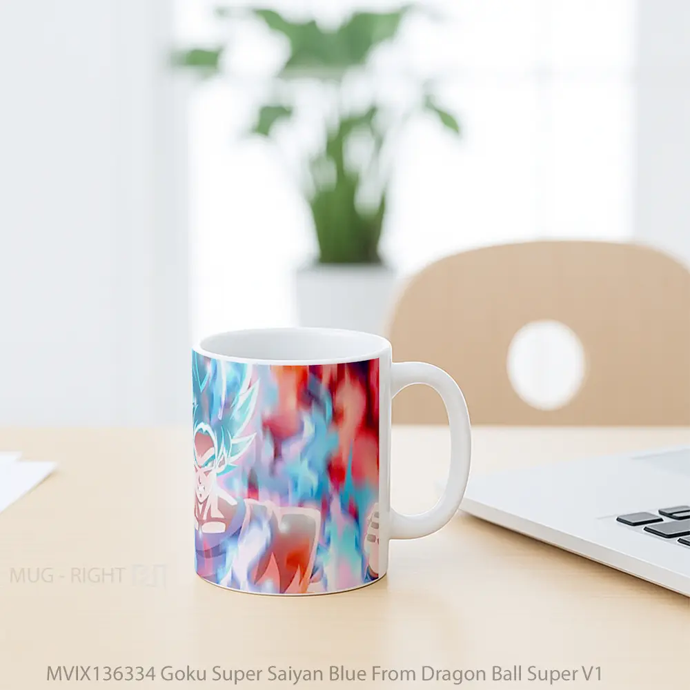 Mug Goku Super Saiyan Blue From Dragon Ball Super V1 Cangkir Anime - All-side / Desain