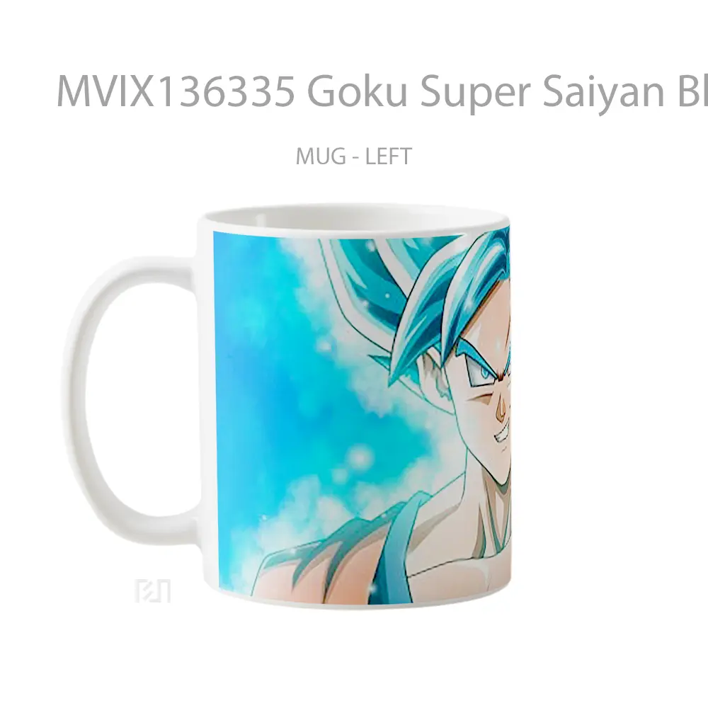 Mug Goku Super Saiyan Blue From Dragon Ball Super V2 Cangkir Anime - All-side / Desain
