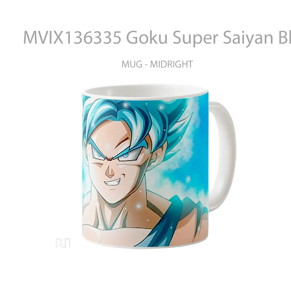 Mug Goku Super Saiyan Blue From Dragon Ball Super V2 Cangkir Anime - All-side / Desain
