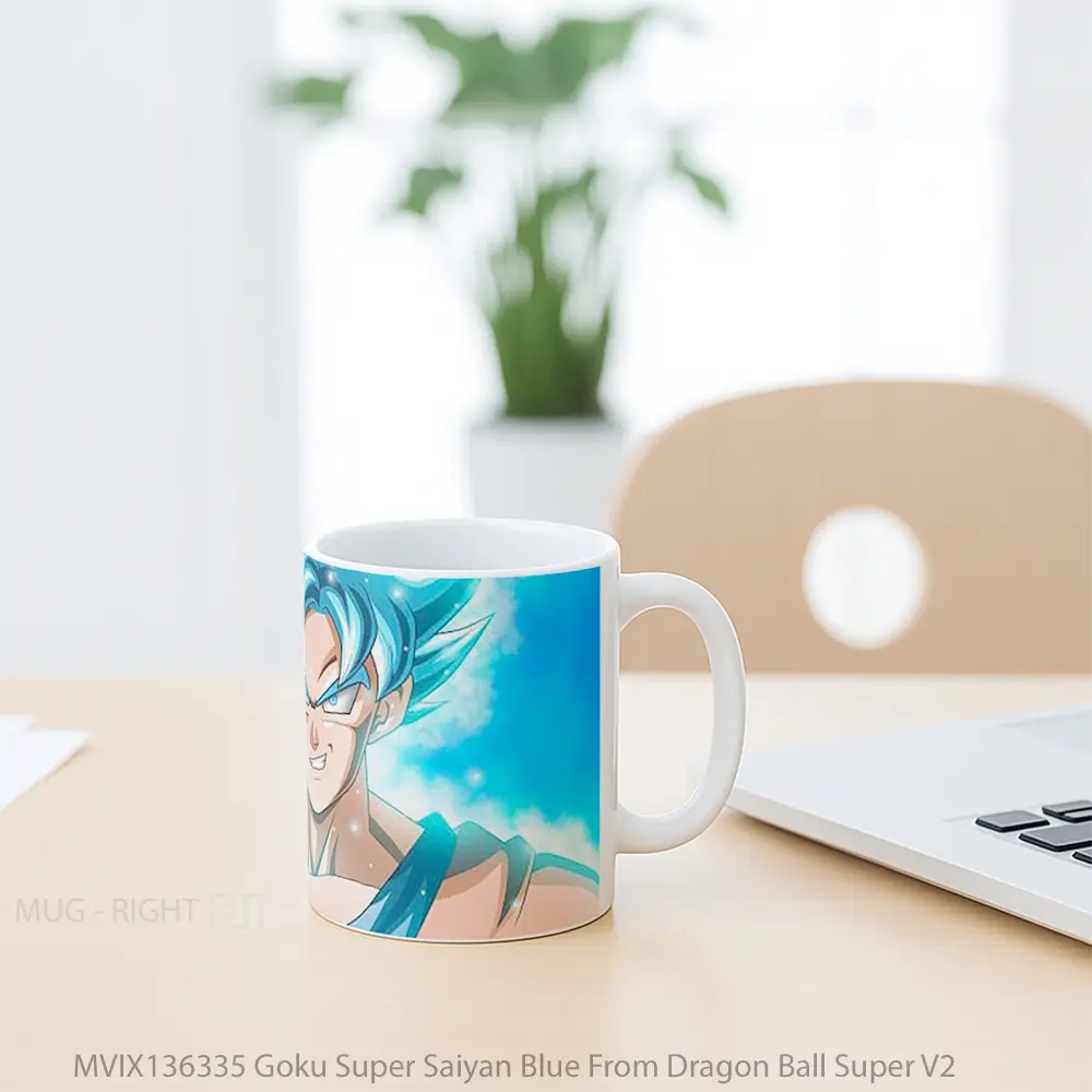 Mug Goku Super Saiyan Blue From Dragon Ball Super V2 Cangkir Anime - All-side / Desain
