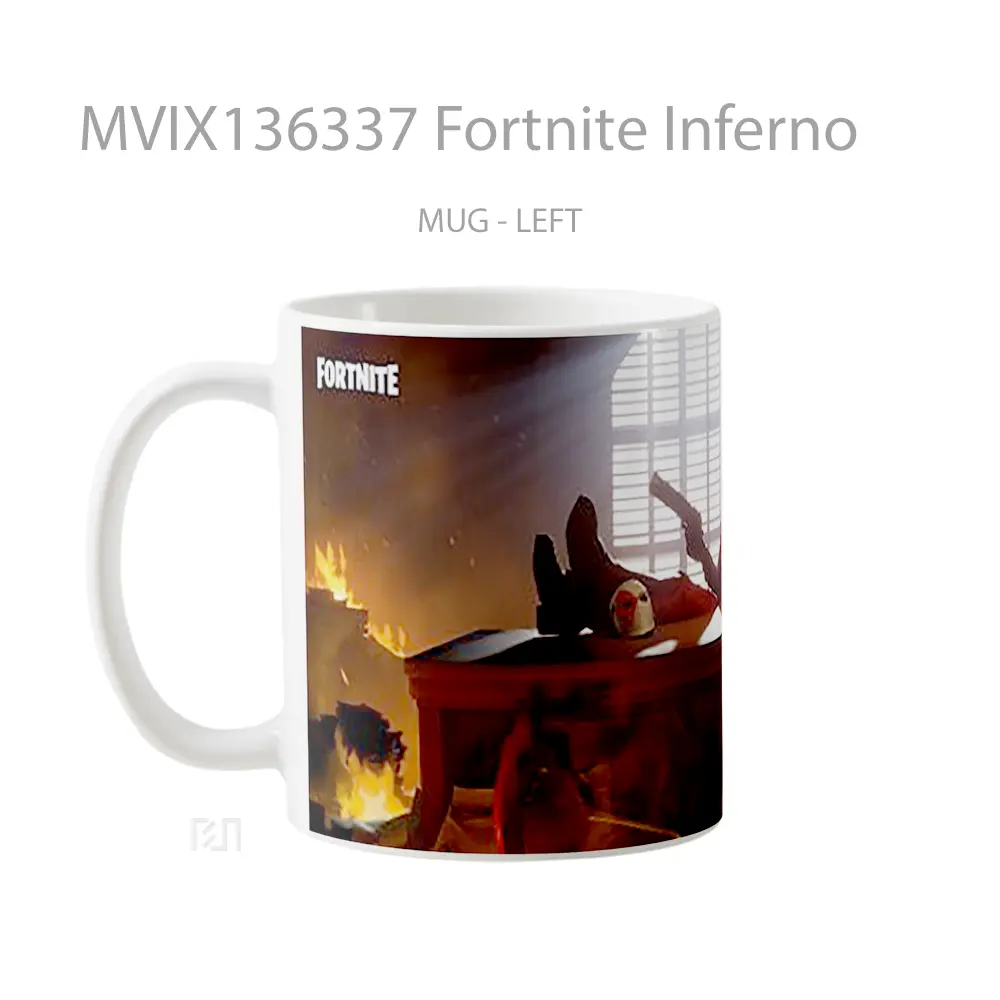 Mug Fortnite Inferno Cangkir Gamer - All-side / Desain