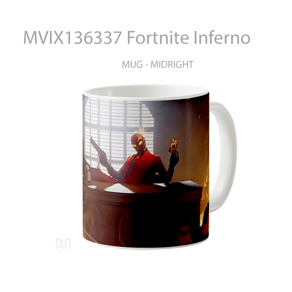 Mug Fortnite Inferno Cangkir Gamer - All-side / Desain