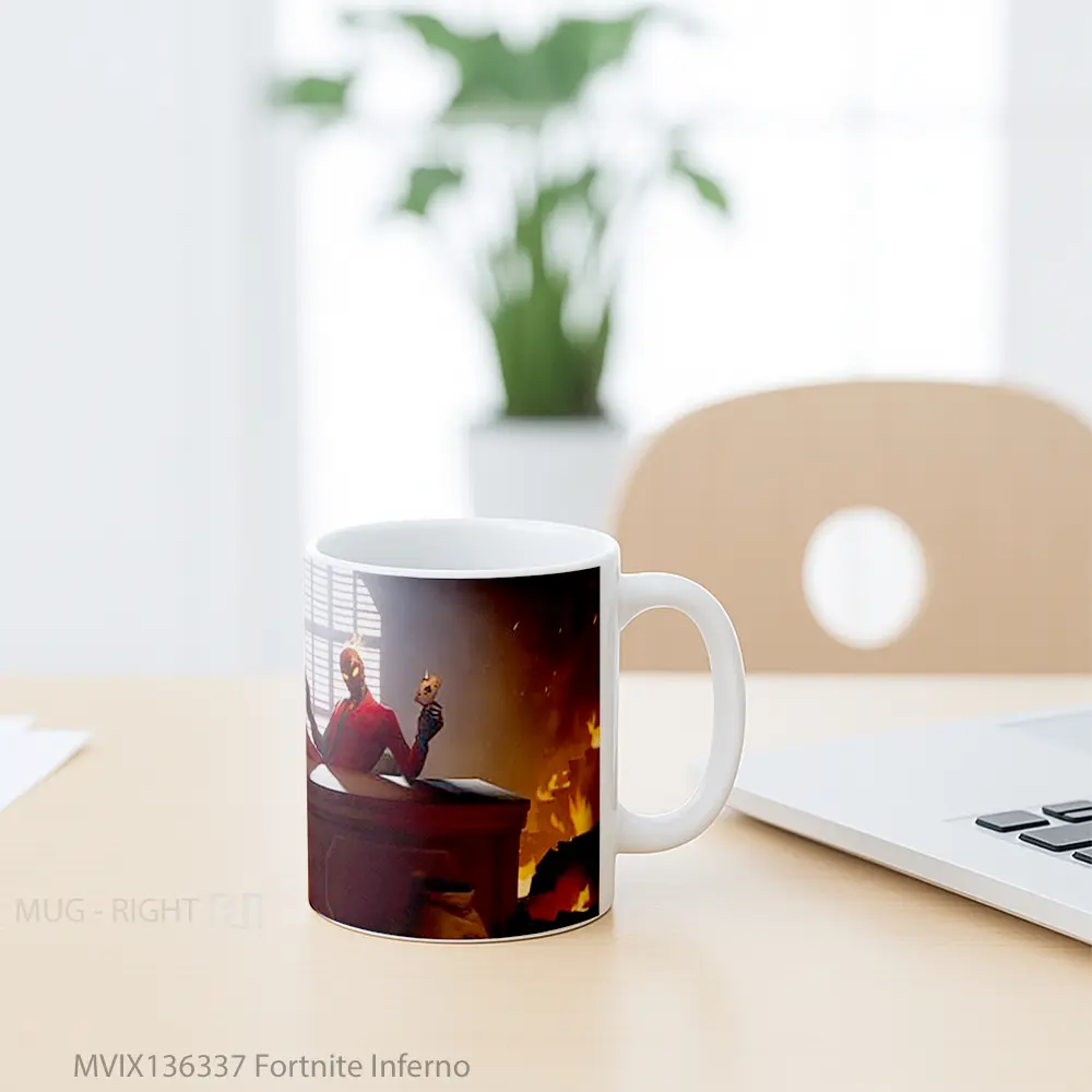 Mug Fortnite Inferno Cangkir Gamer - All-side / Desain