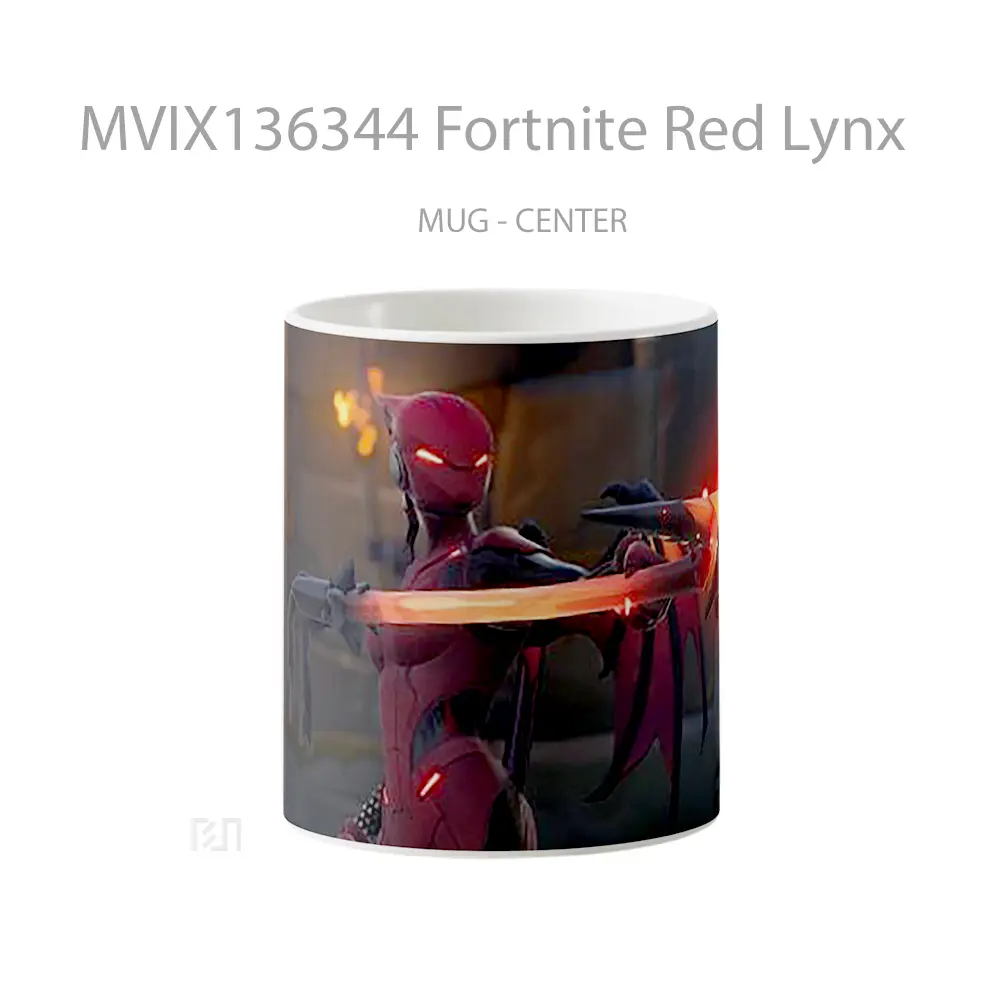Mug Fortnite Red Lynx Cangkir Gamer