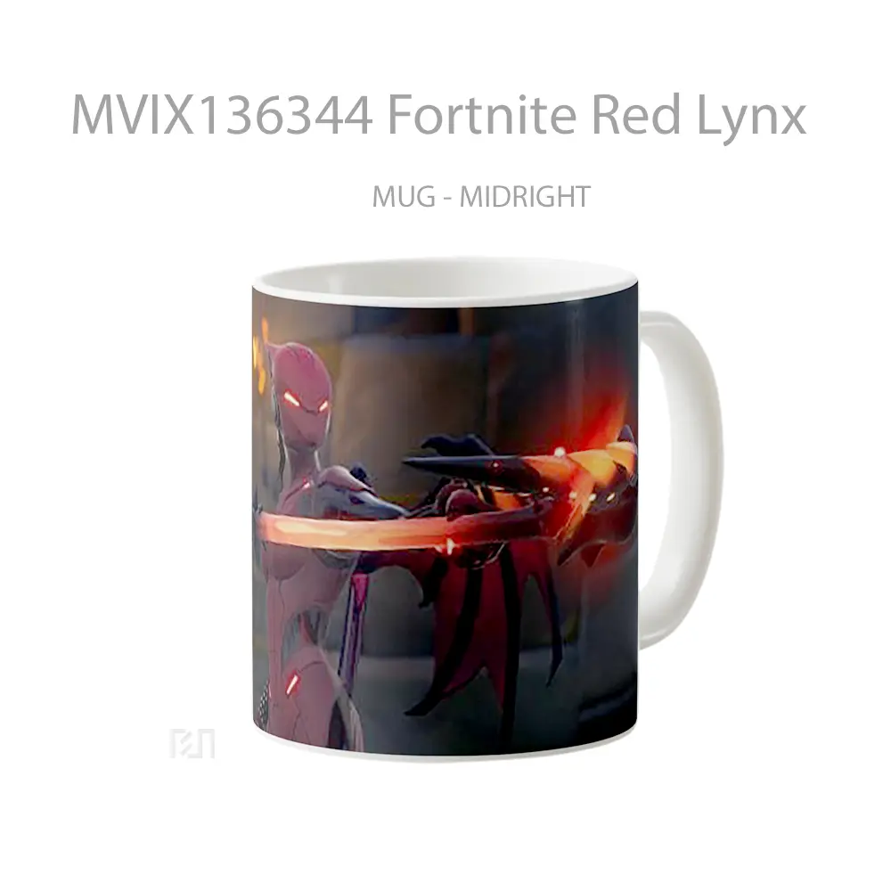 Mug Fortnite Red Lynx Cangkir Gamer - All-side / Desain