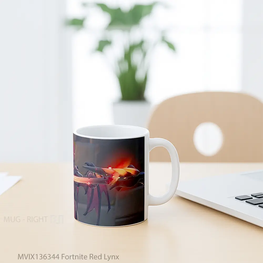Mug Fortnite Red Lynx Cangkir Gamer - All-side / Desain