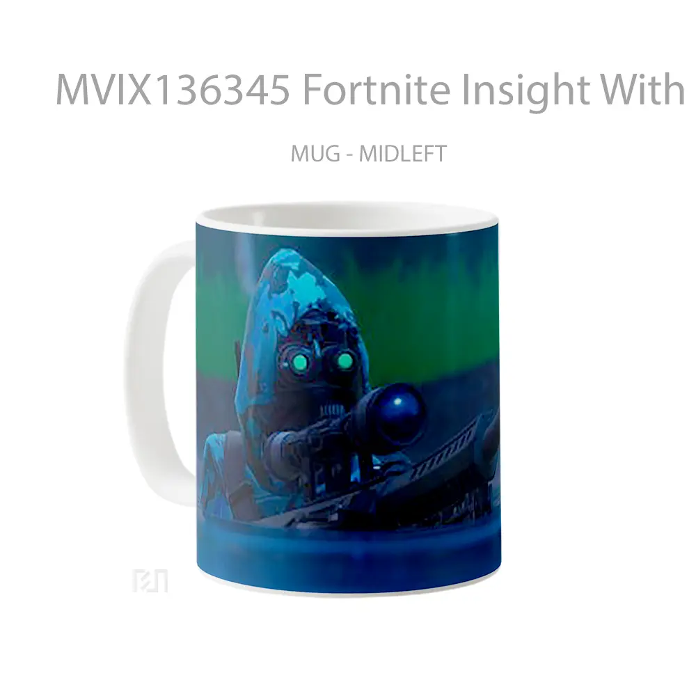 Mug Fortnite Insight With Sniper Rifle Cangkir Gamer - All-side / Desain