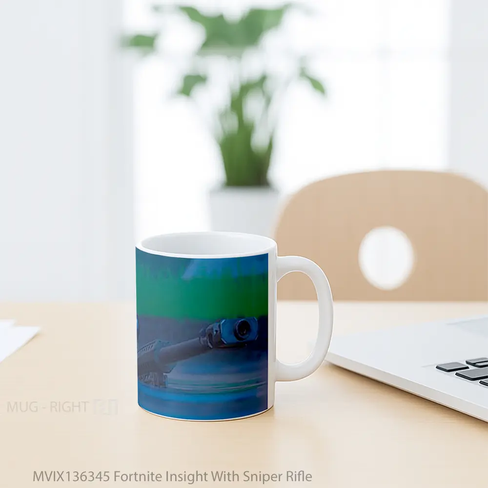 Mug Fortnite Insight With Sniper Rifle Cangkir Gamer - All-side / Desain