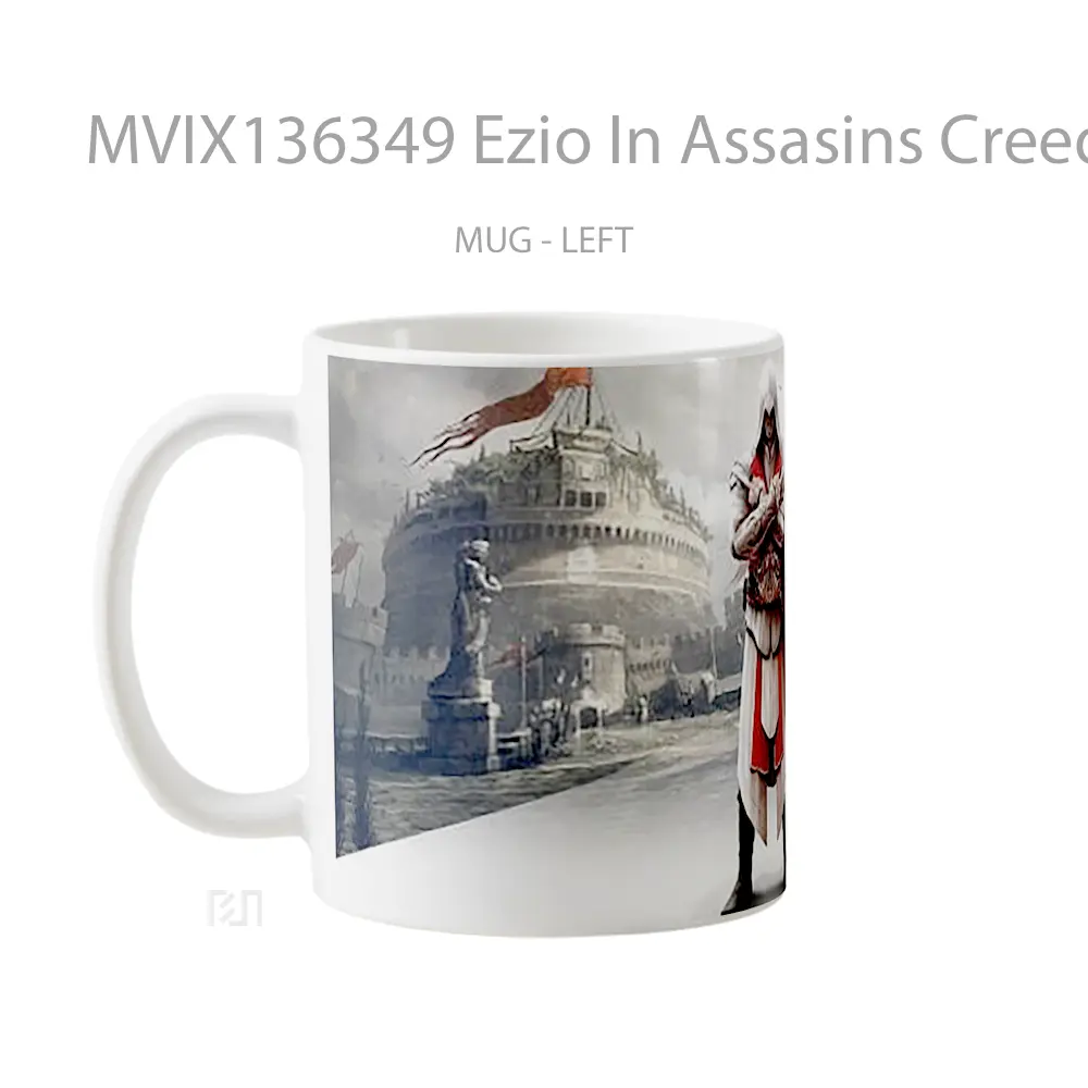 Mug Ezio In Assasins Creed The Brotherhood Gelas Keramik Unik - All-side / Desain