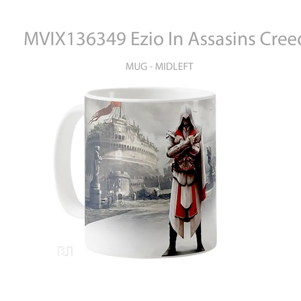 Mug Ezio In Assasins Creed The Brotherhood Gelas Keramik Unik - All-side / Desain