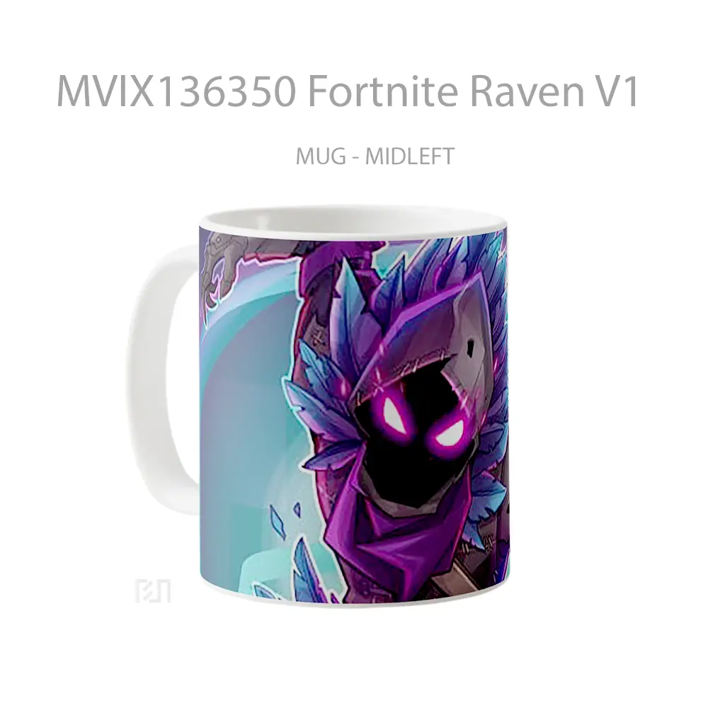 Mug Fortnite Raven V1 Cangkir Gamer - All-side / Desain