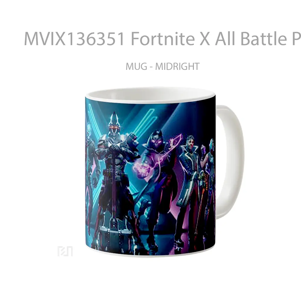 Mug Fortnite X All Battle Pass Skins Outfits Season 10 Cangkir Gamer - All-side / Desain
