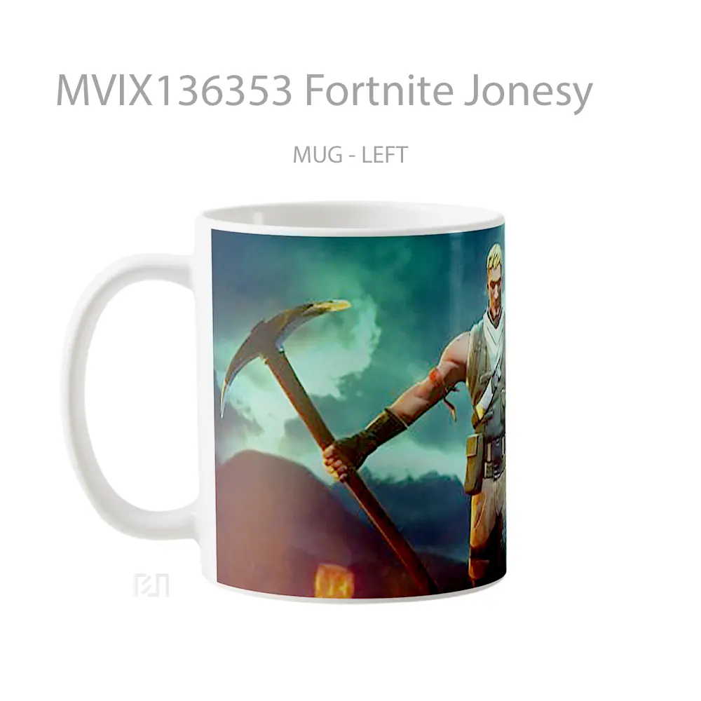 Mug Fortnite Jonesy Cangkir Gamer - All-side / Desain