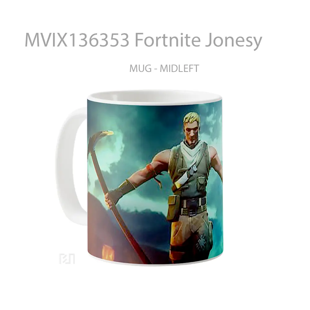 Mug Fortnite Jonesy Cangkir Gamer - All-side / Desain