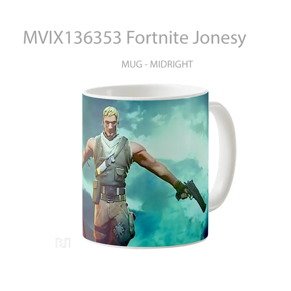 Mug Fortnite Jonesy Cangkir Gamer - All-side / Desain