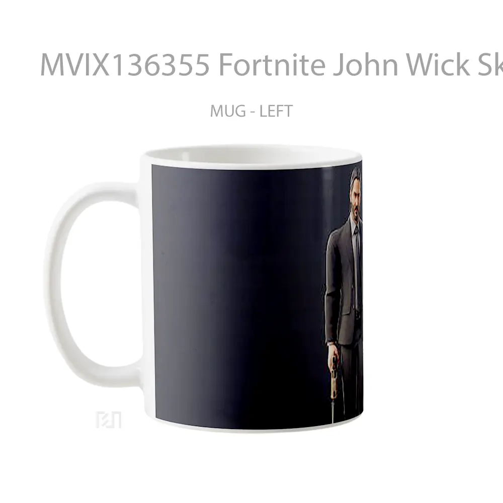 Mug Fortnite John Wick Skin Cangkir Gamer - All-side / Desain