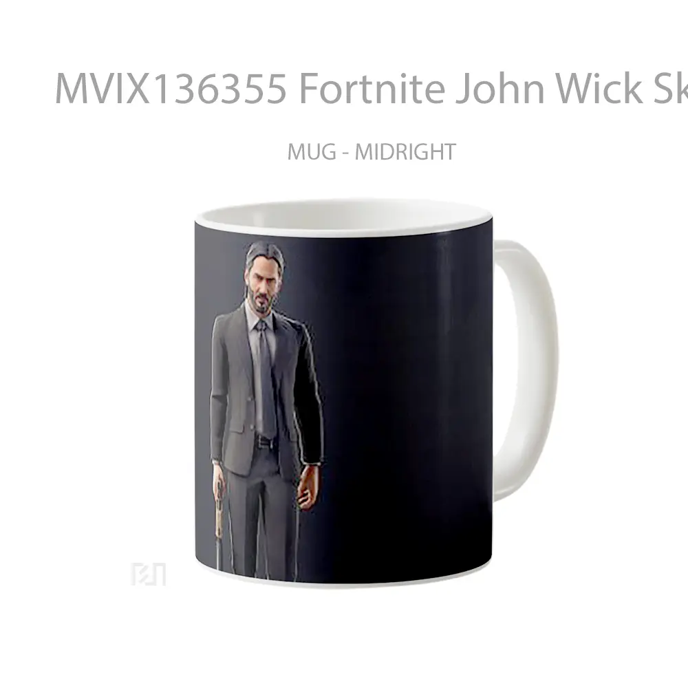Mug Fortnite John Wick Skin Cangkir Gamer - All-side / Desain